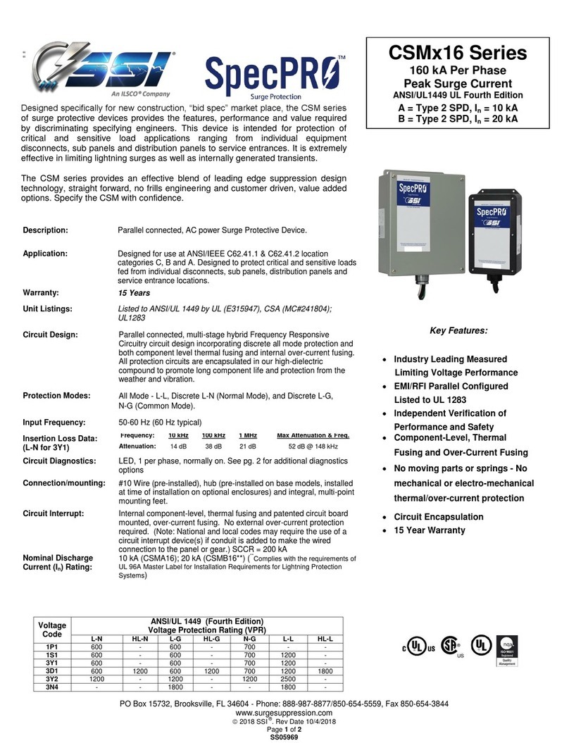 Ilsco SSI SpecPRO CSM 16 Series manual