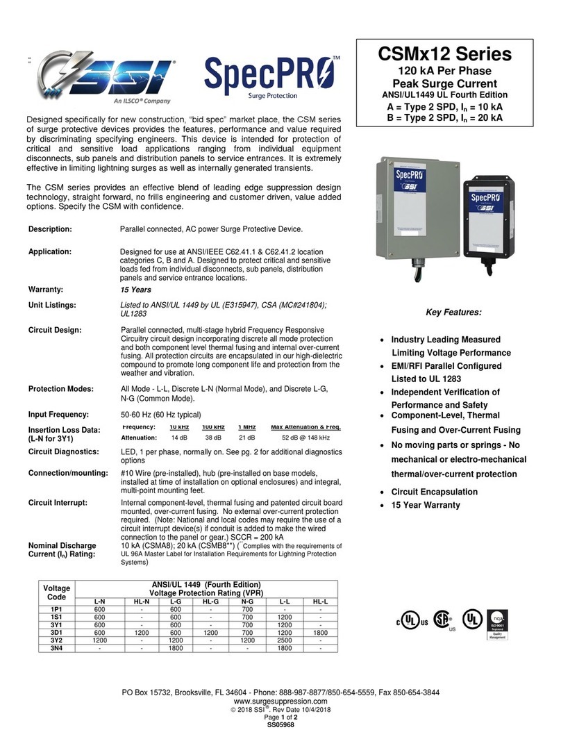 Ilsco SSI SpecPRO CSM 12 Series manual