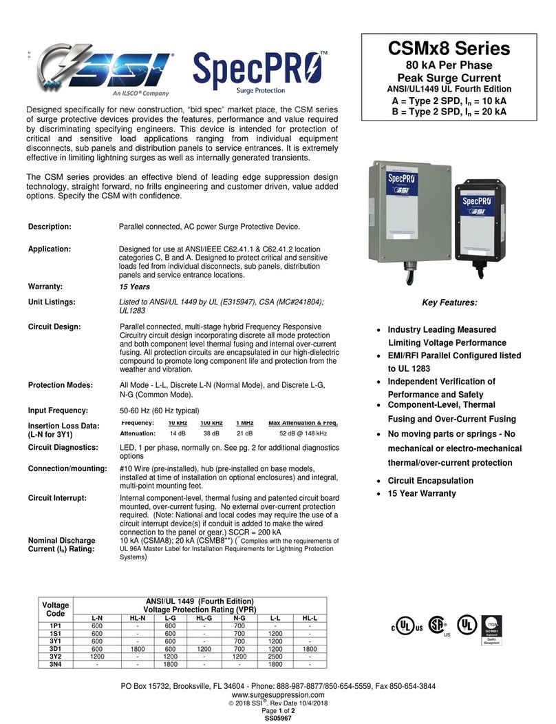Ilsco SSI SpecPRO CSM 8 Series User manual
