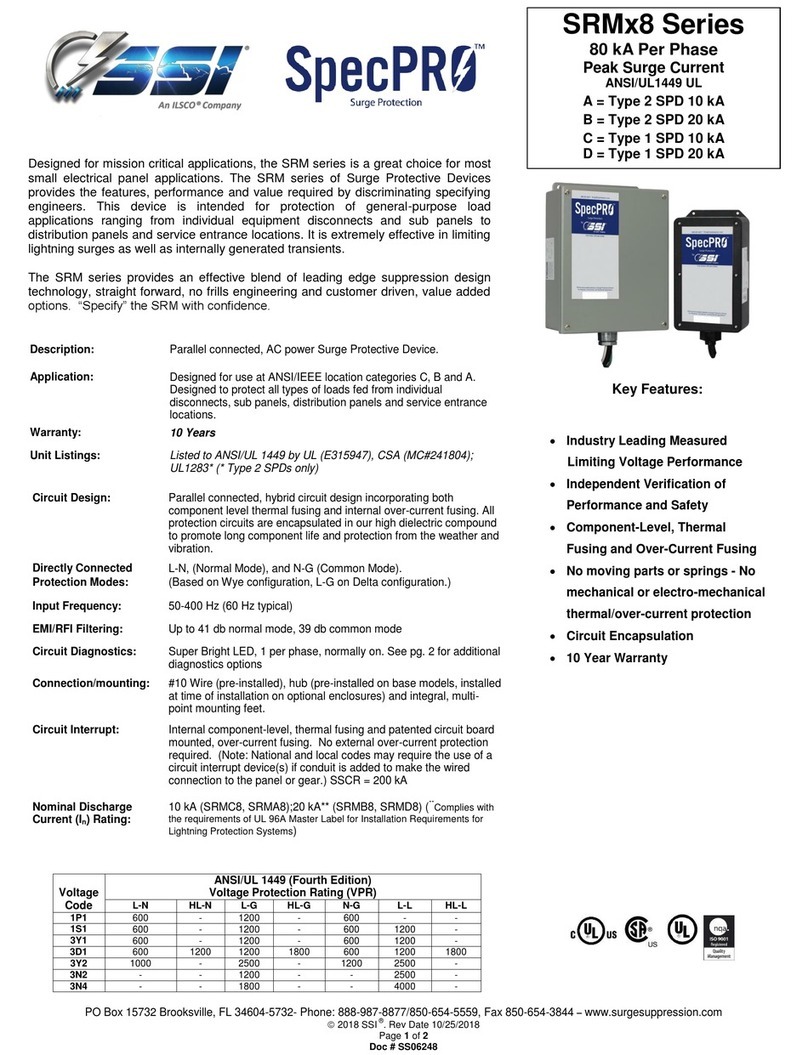 Ilsco SSI SpecPRO SRM 8 Series manual
