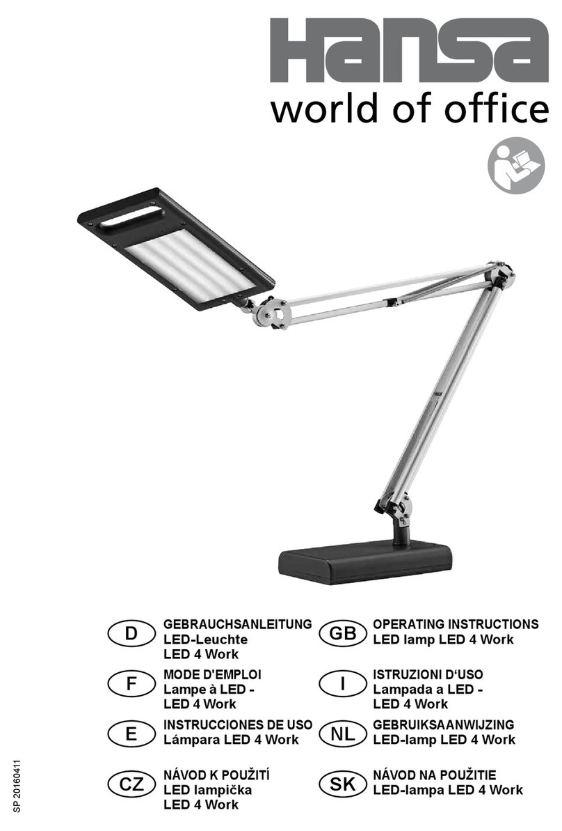 Hansa LED 4 Work operating instructions