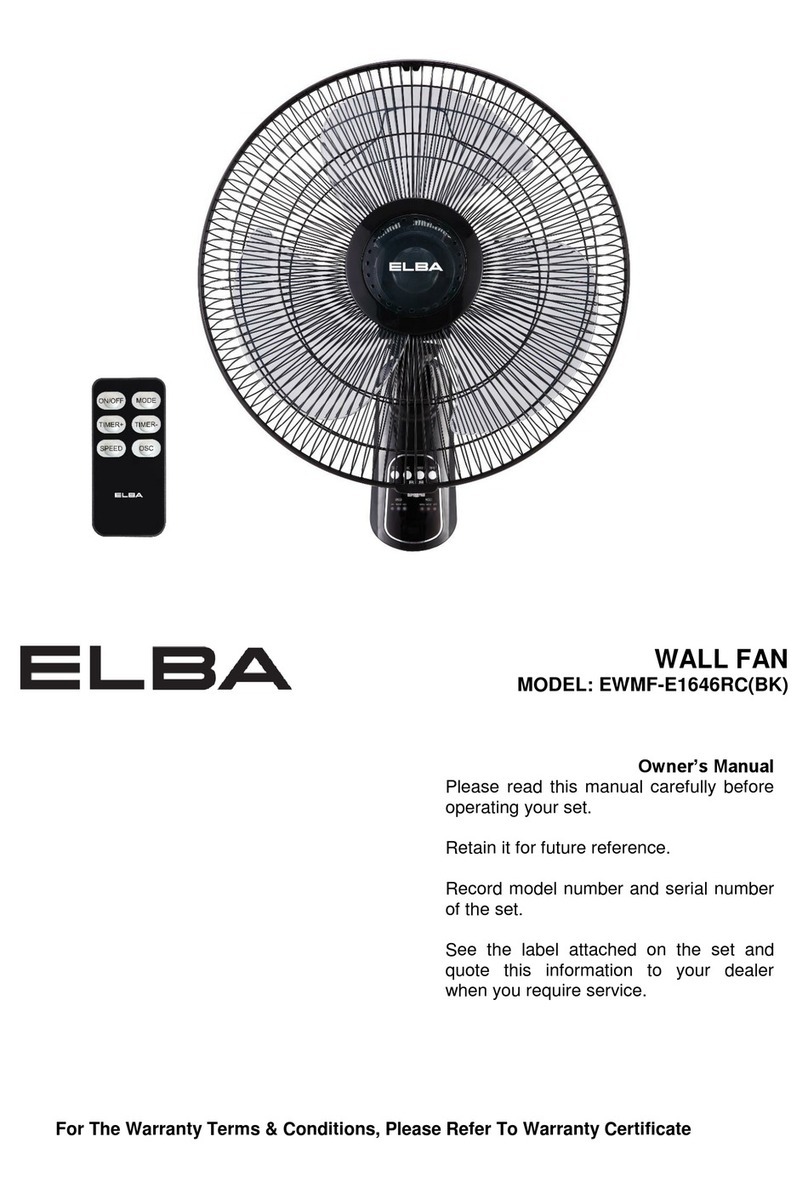 Elba EWMF-E1646RC owner's manual