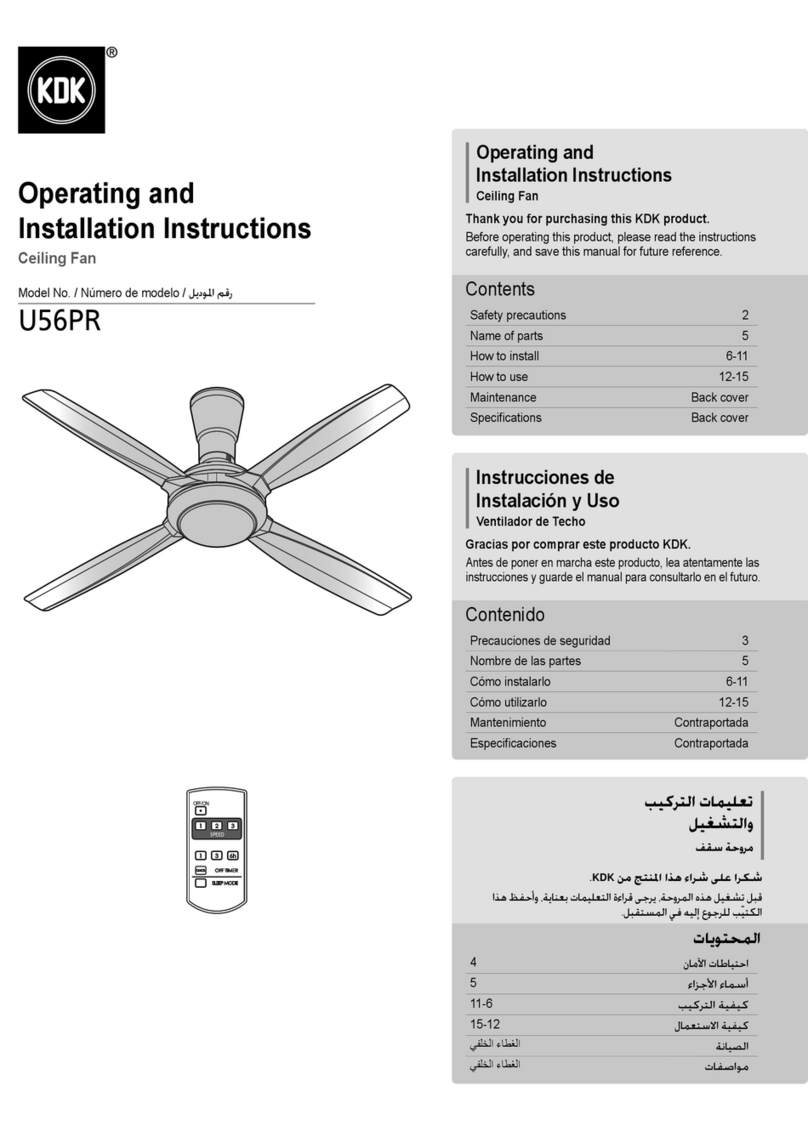 KDK U56PR User manual