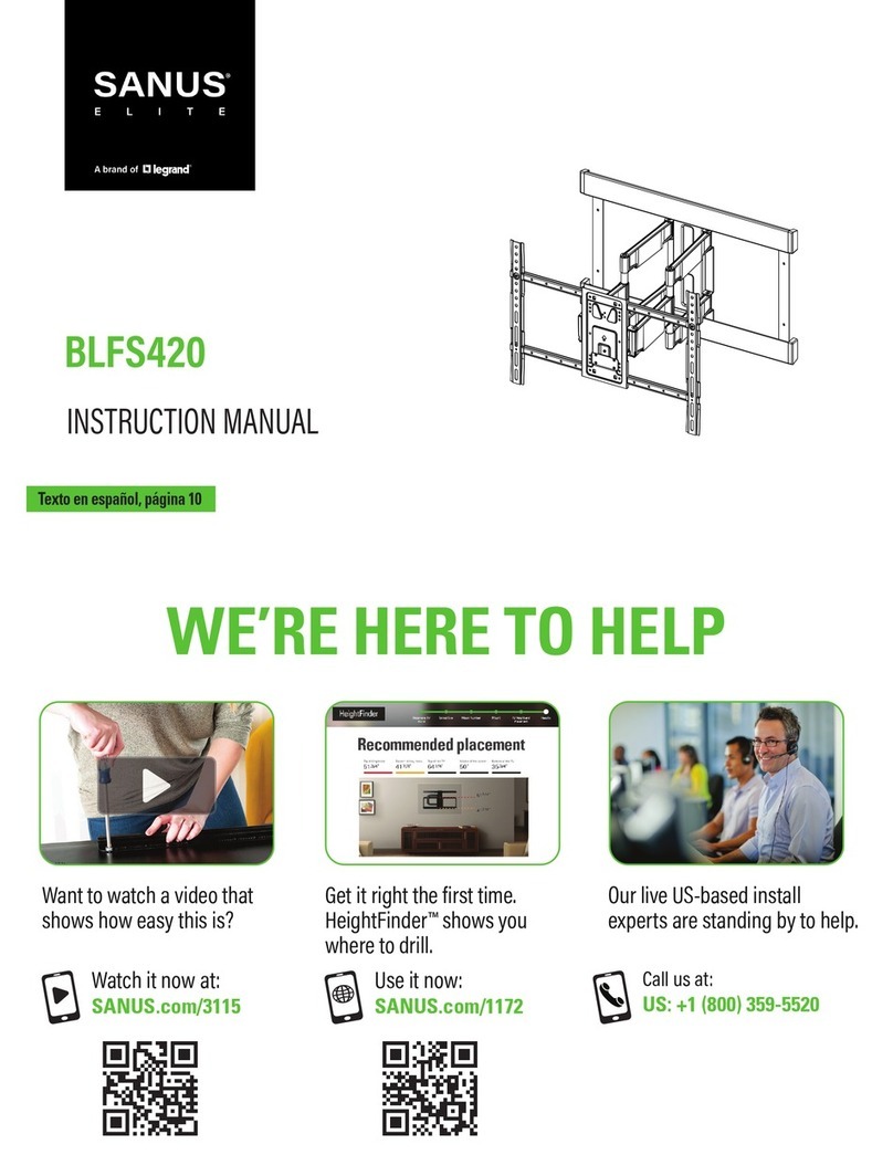 LEGRAND SANUS ELITE BLFS420 User manual