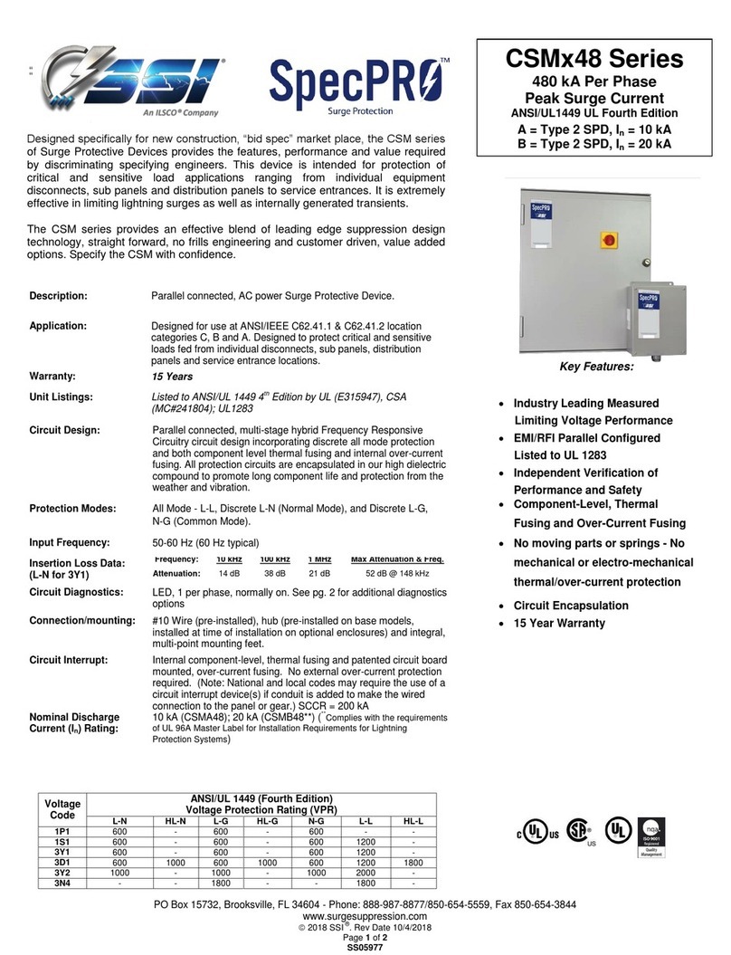 Ilsco SSI SpecPRO CSM 48 Series manual