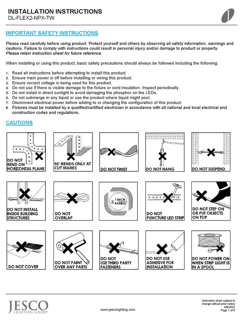Jesco DL-FLEX2-NPX-TW installation instructions