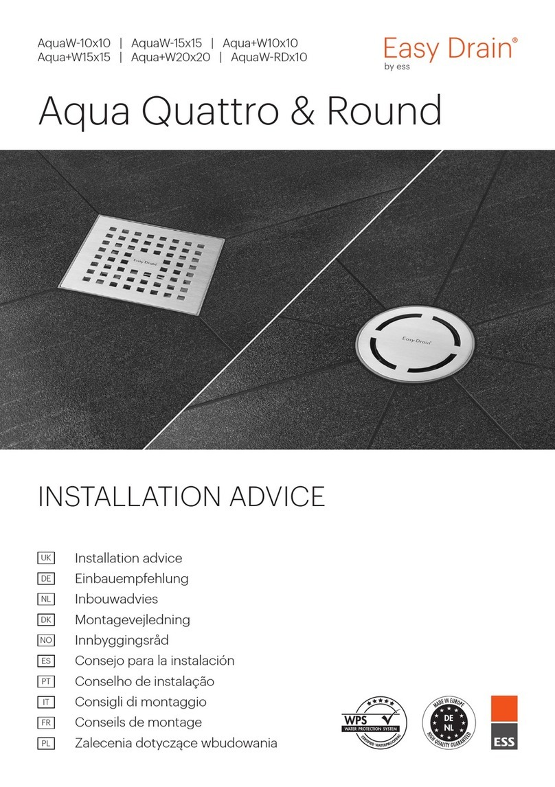 ESS Easy Drain Aqua+W10x10 Installation and operating instructions