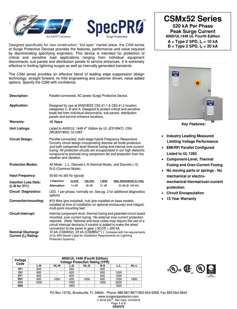 Ilsco SSI SpecPRO CSM 52 Series manual