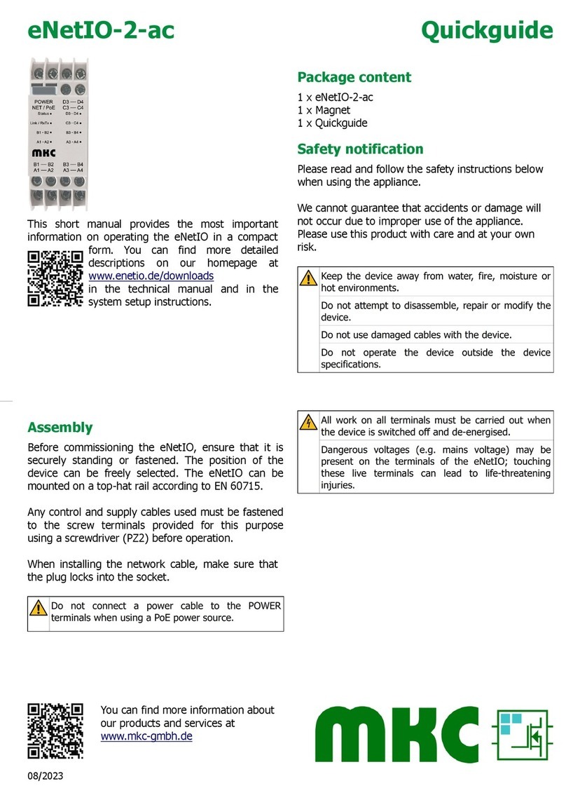 MKC eNetIO-2-ac quick guide