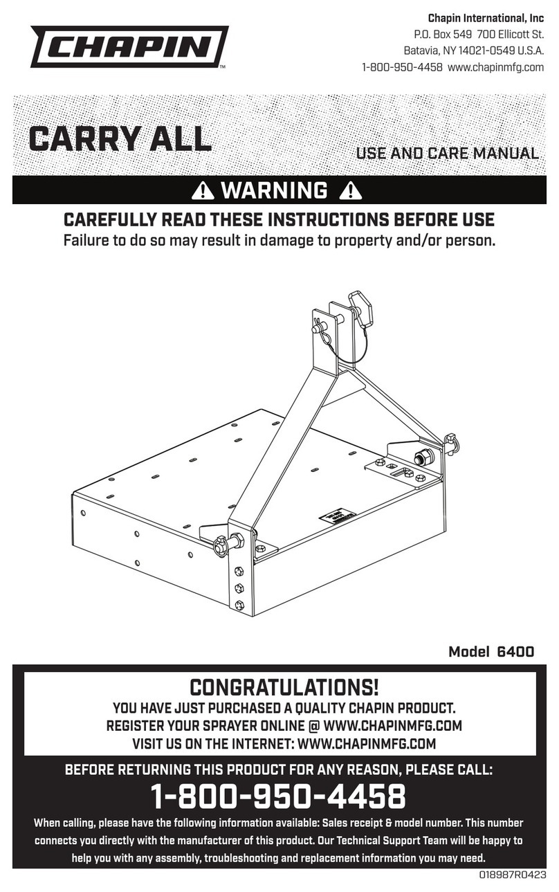 Chapin CARRY ALL 6400 User manual