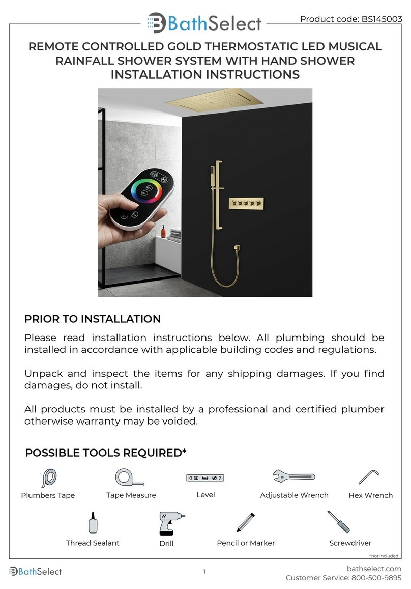 BATHSELECT BS145003 installation instructions