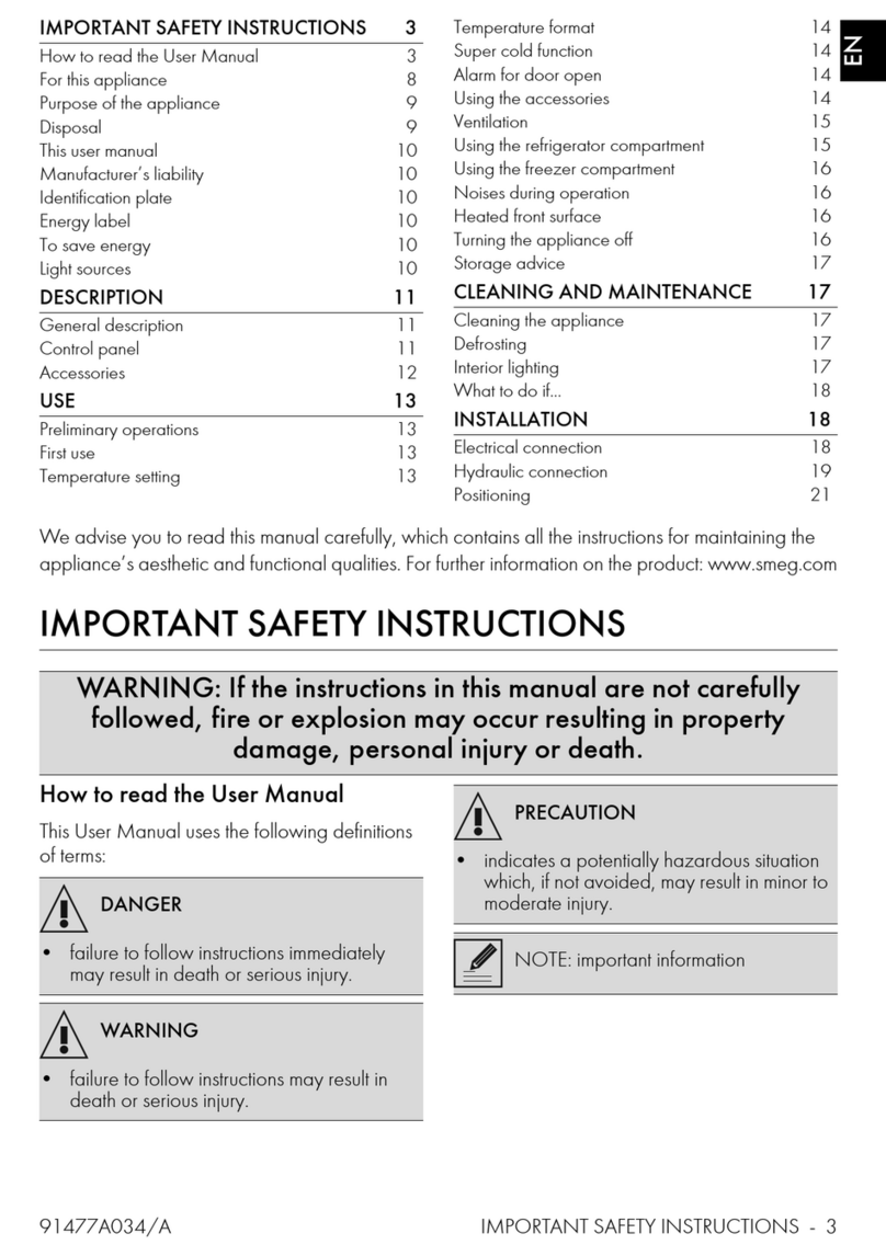 Smeg FAB50ULCR3 User manual Smeg FAB50ULCR3 User manual