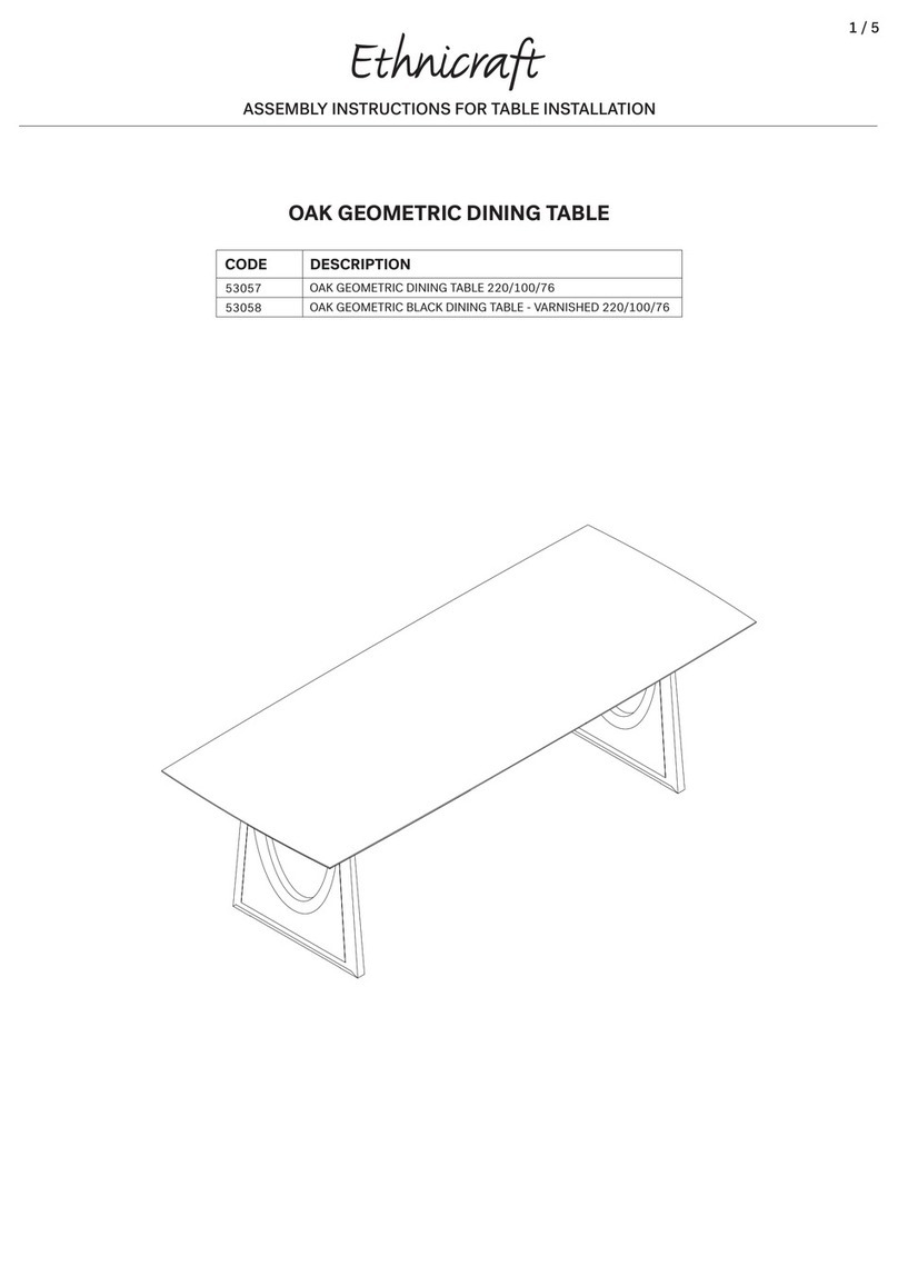 Ethnicraft 53057 Assembly instructions
