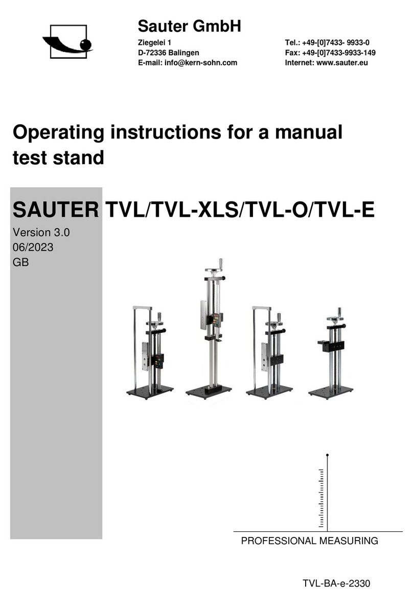 sauter TVL User manual