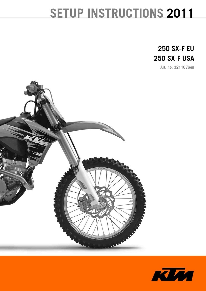 KTM 250 SX-F 2011 Setup instructions