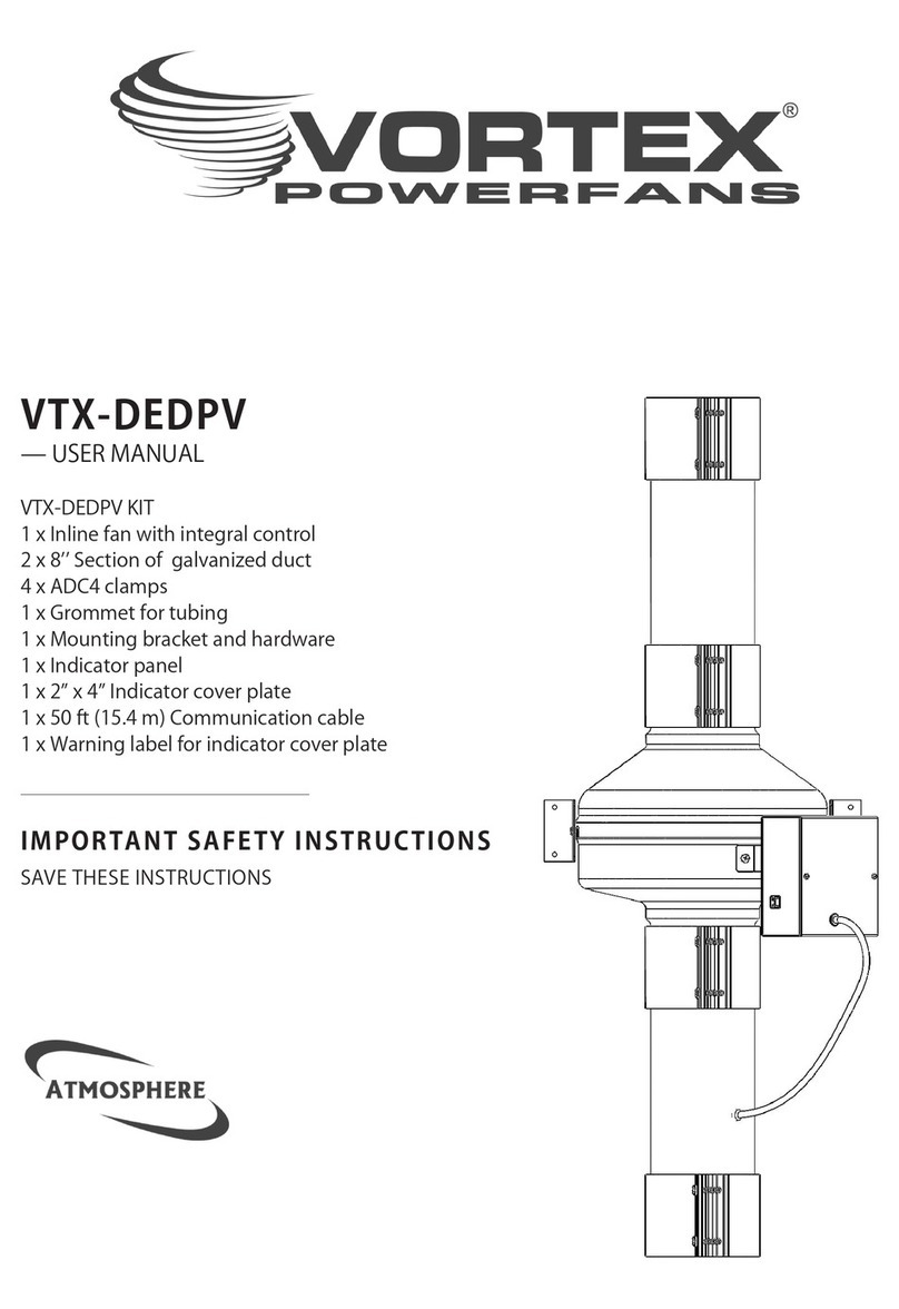 atmosphere VORTEX POWERFANS VTX-DEDPV user manual atmosphere VORTEX POWERFANS VTX-DEDPV user manual