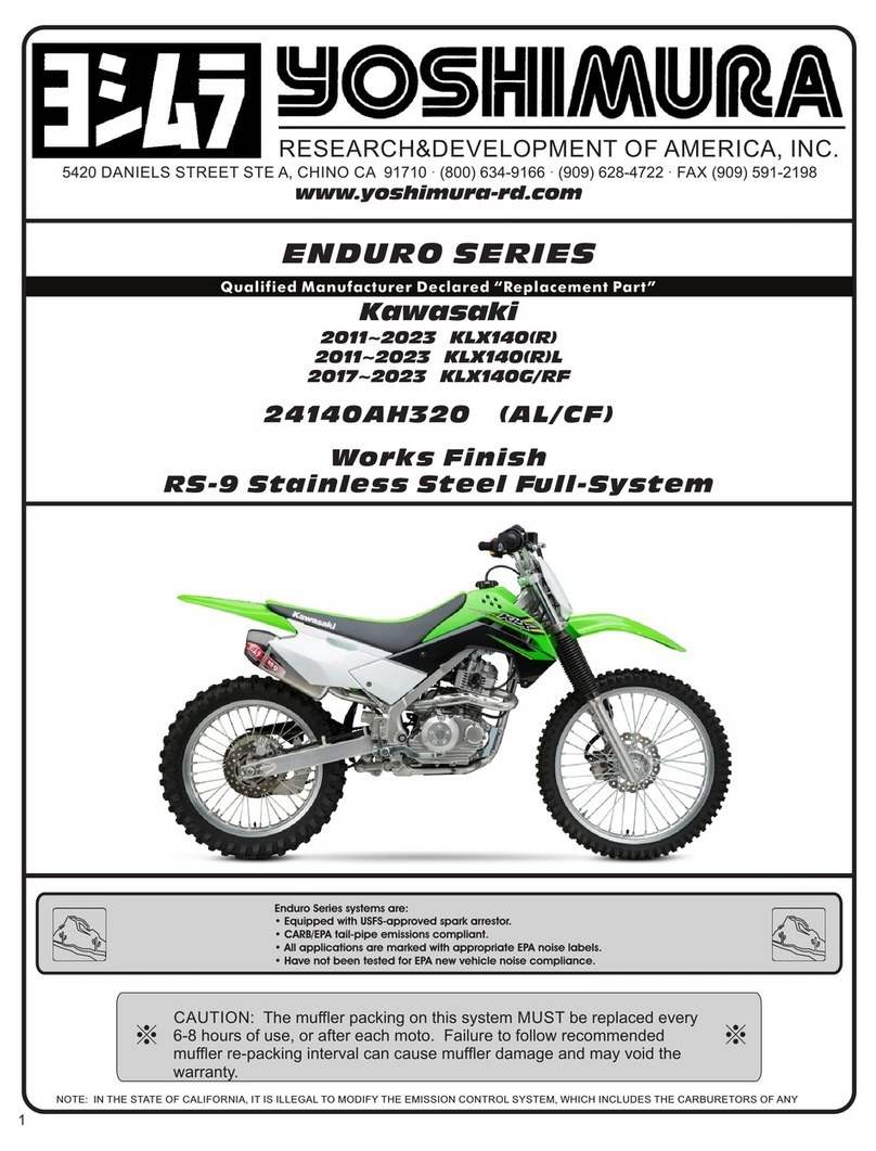 Yoshimura ENDURO 24140AH320 manual