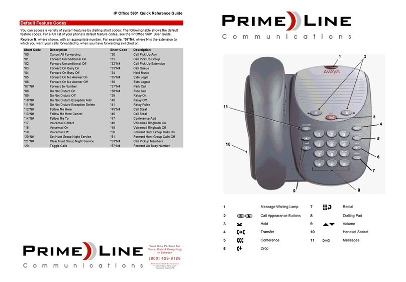Prime-Line 5601 Quick reference guide