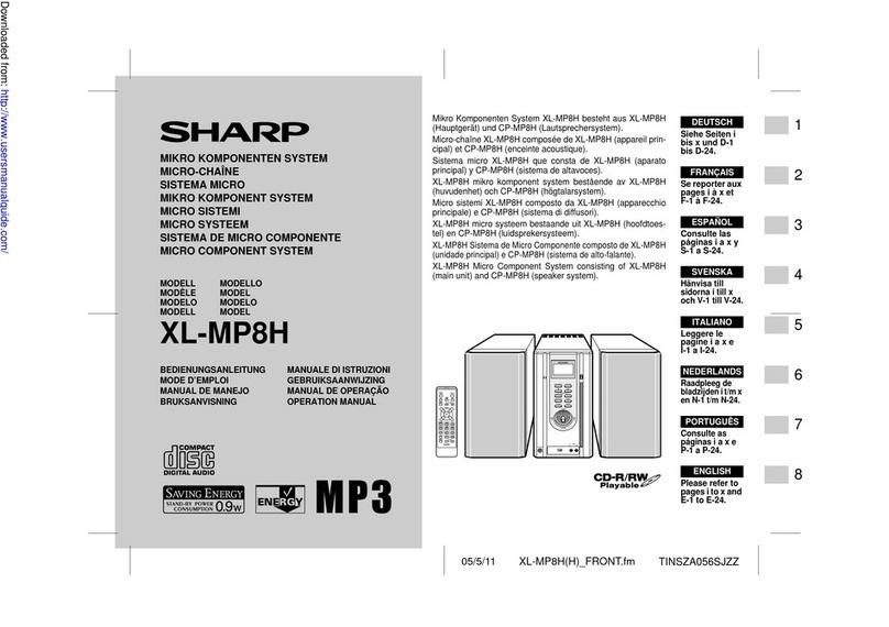 Sharp XL-MP8H User manual