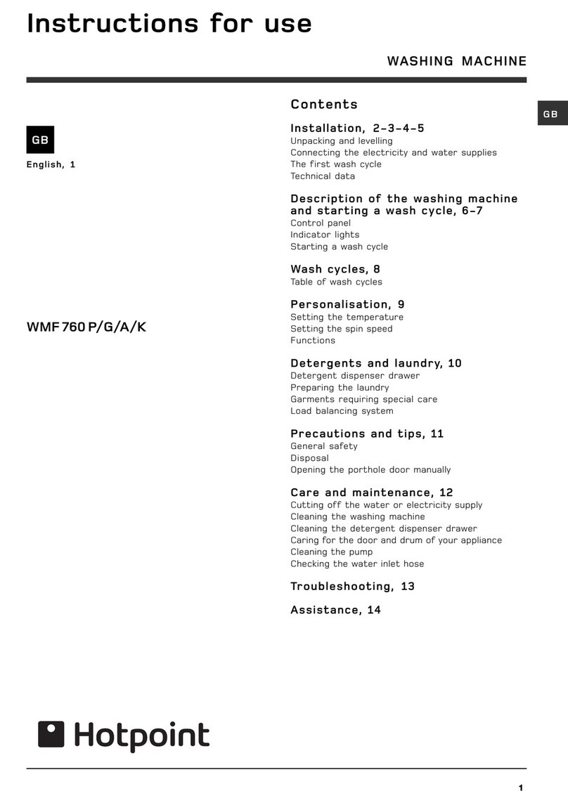 Hotpoint WMF 760 P User manual