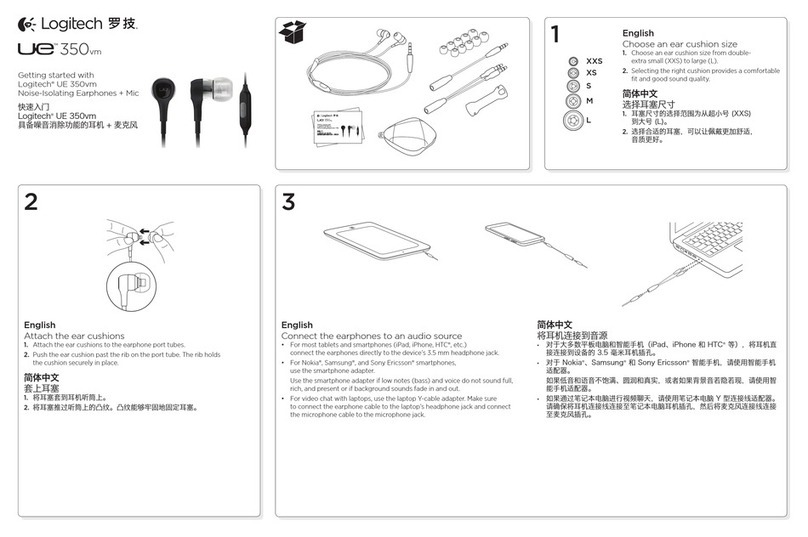 Logitech UE 350vm User manual