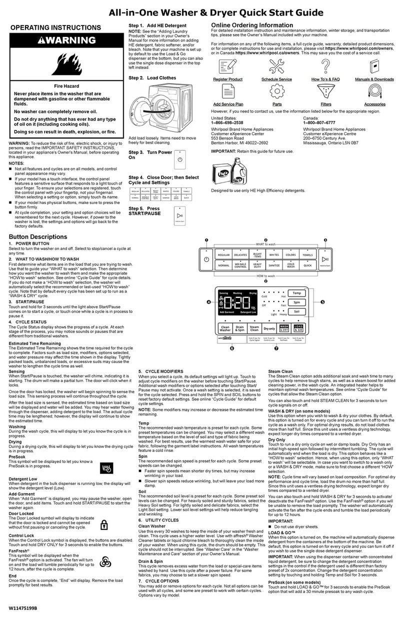 Whirlpool WFC682CLW User manual