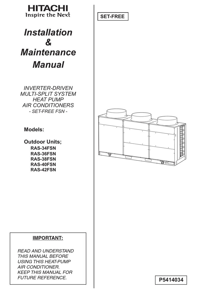 Hitachi RAS-34FSN Installation & maintenance manual Hitachi RAS-34FSN Installation & maintenance manual