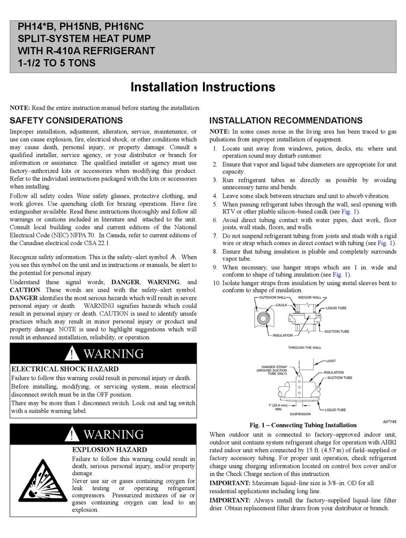 Carrier PH14 B Series installation instructions