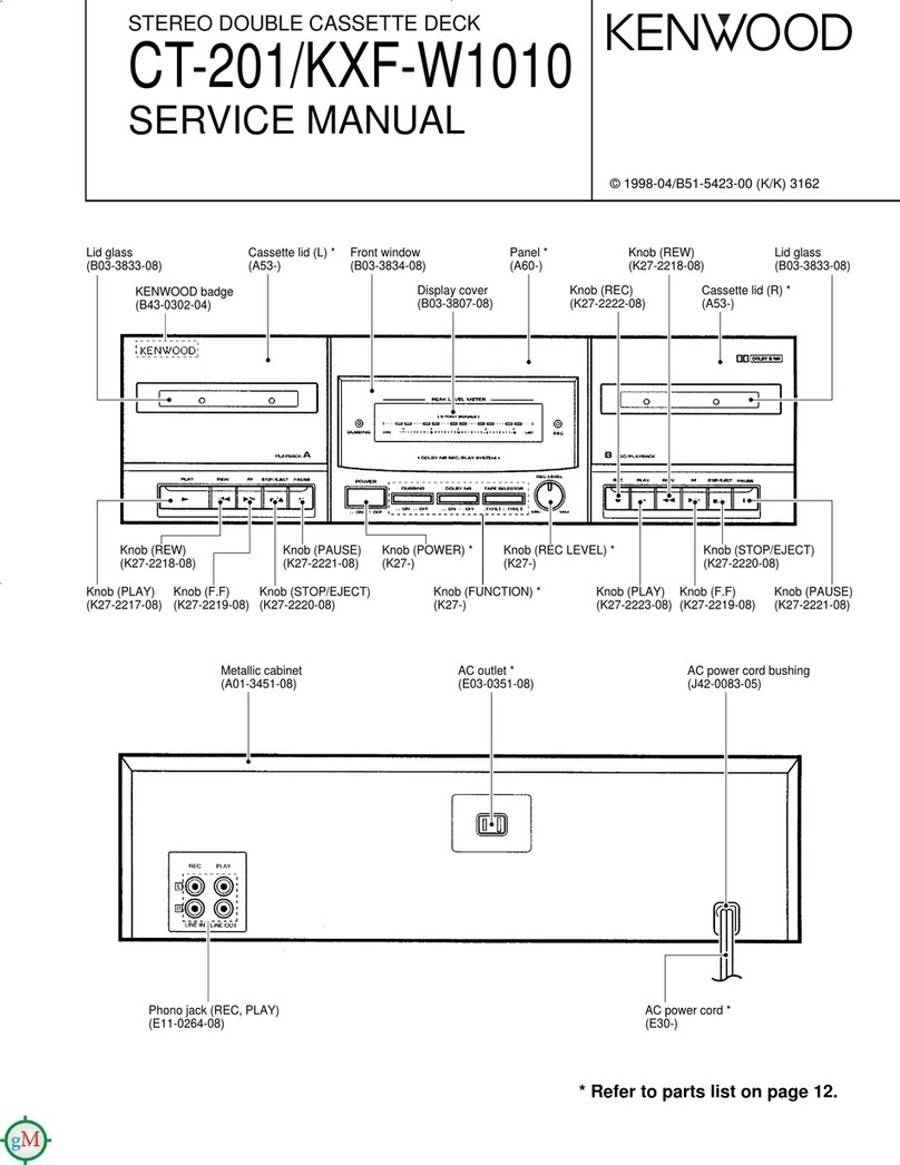 Kenwood KXF-W1010 User manual