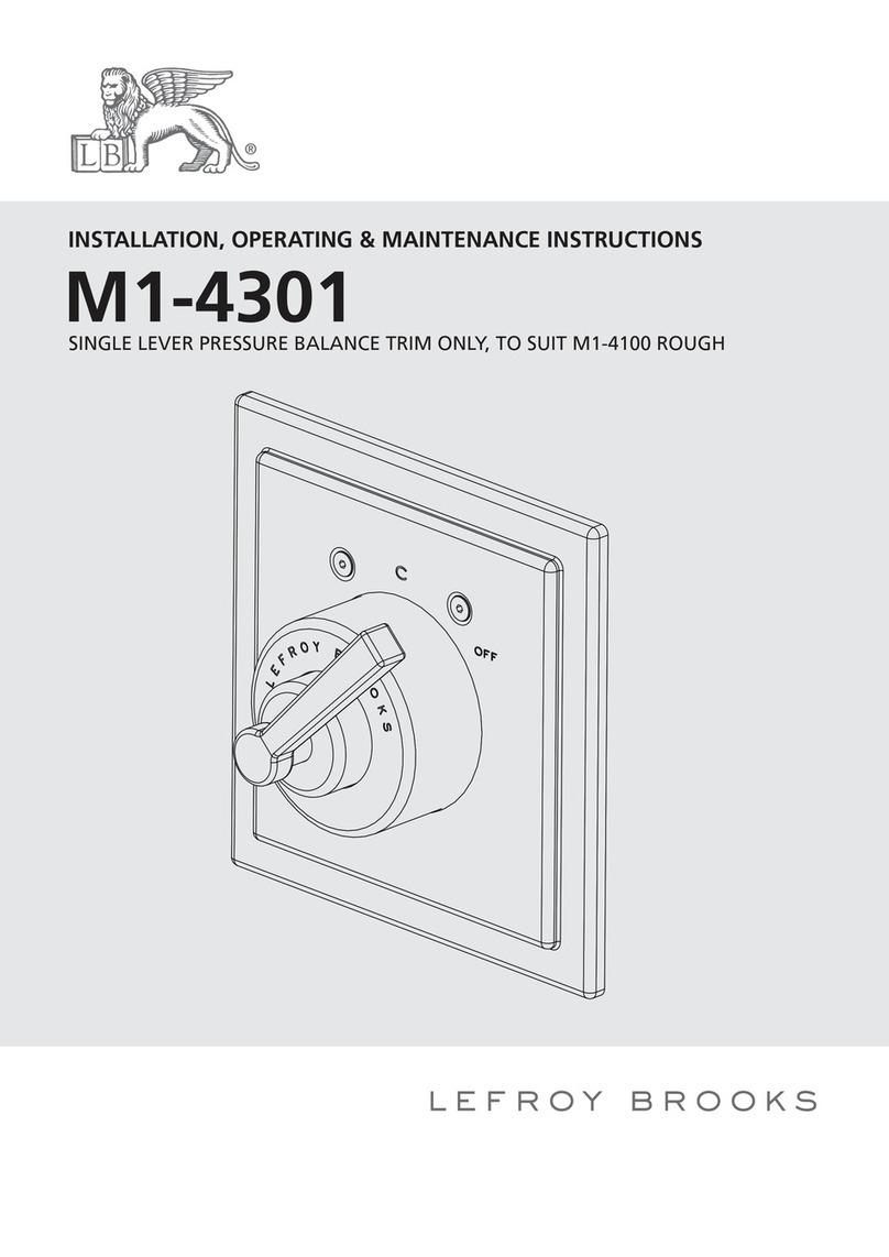 Lefroy Brooks M1-4301 Installation, operating,  & maintenance instructions