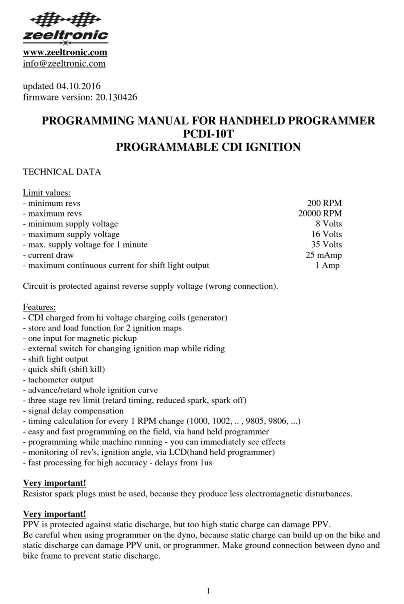 zeeltronic PCDI-10T Programming manual