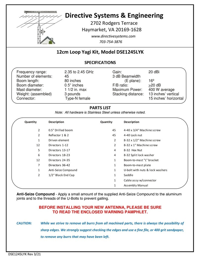 Directive Systems & Engineering DSE1245LYK User manual Directive Systems & Engineering DSE1245LYK User manual
