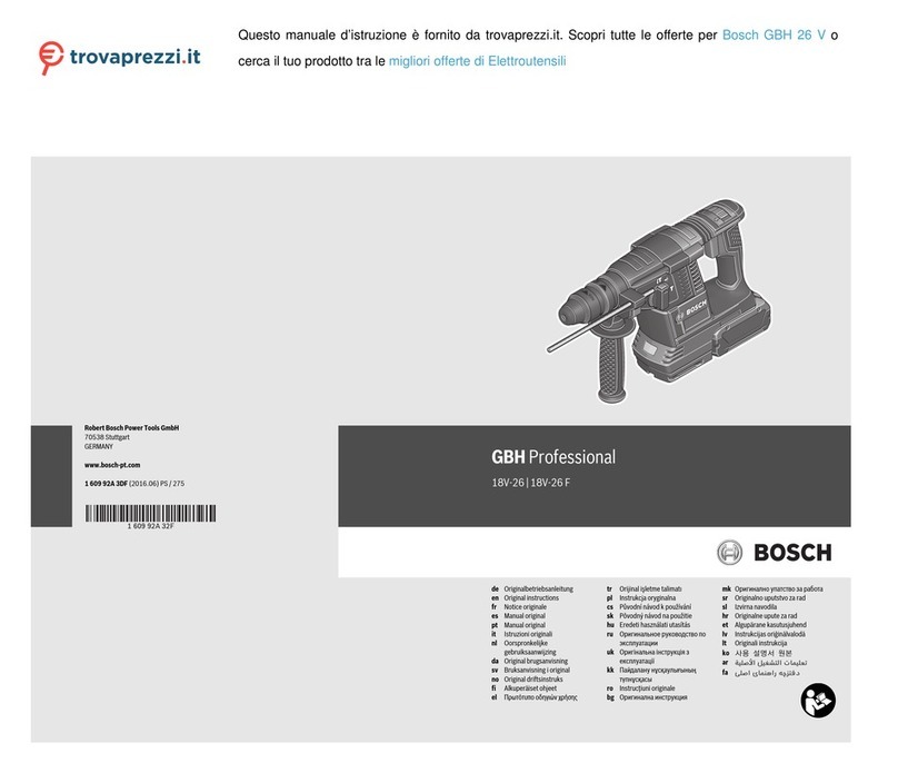 Bosch Professional GBH GBH 26 V User manual