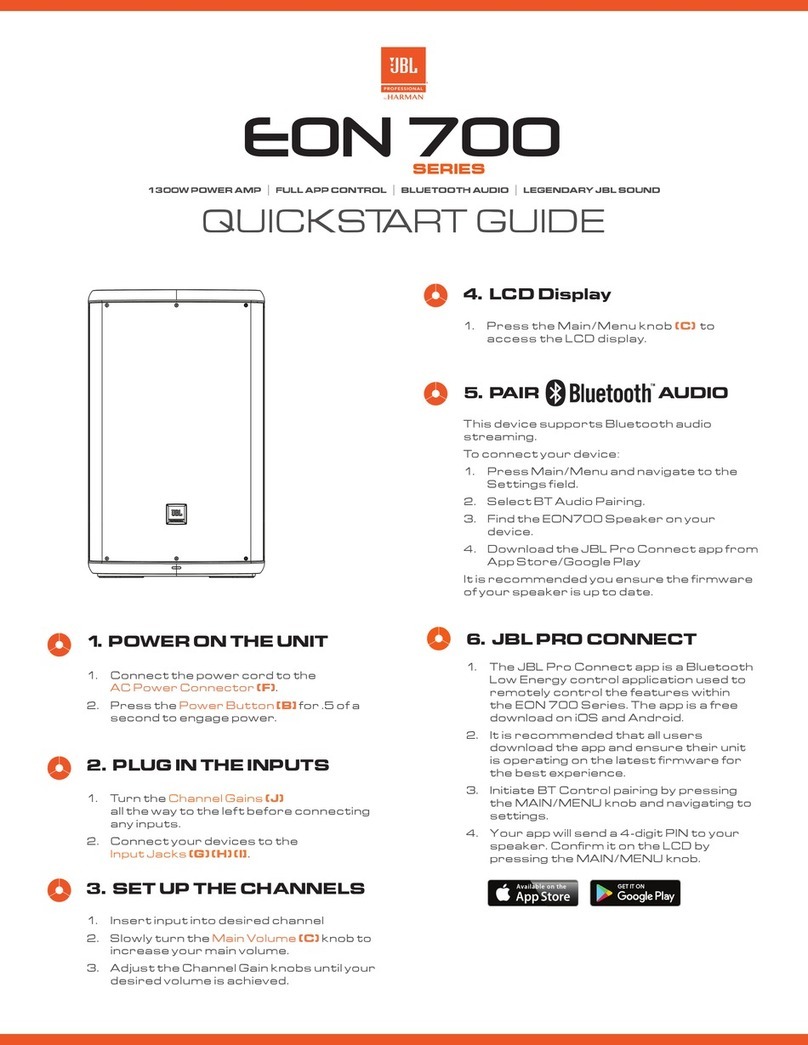 Harman JBL Professional EON700 Series User manual