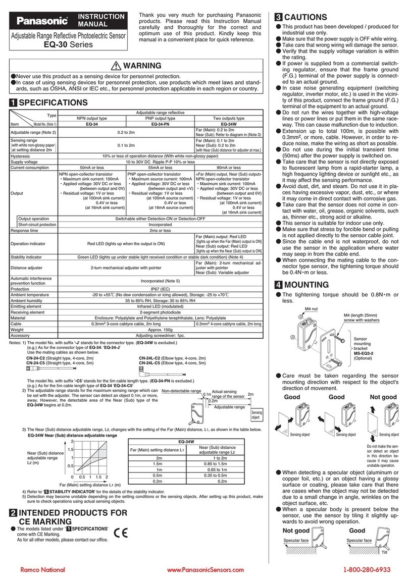 Panasonic EQ-30 Series User manual