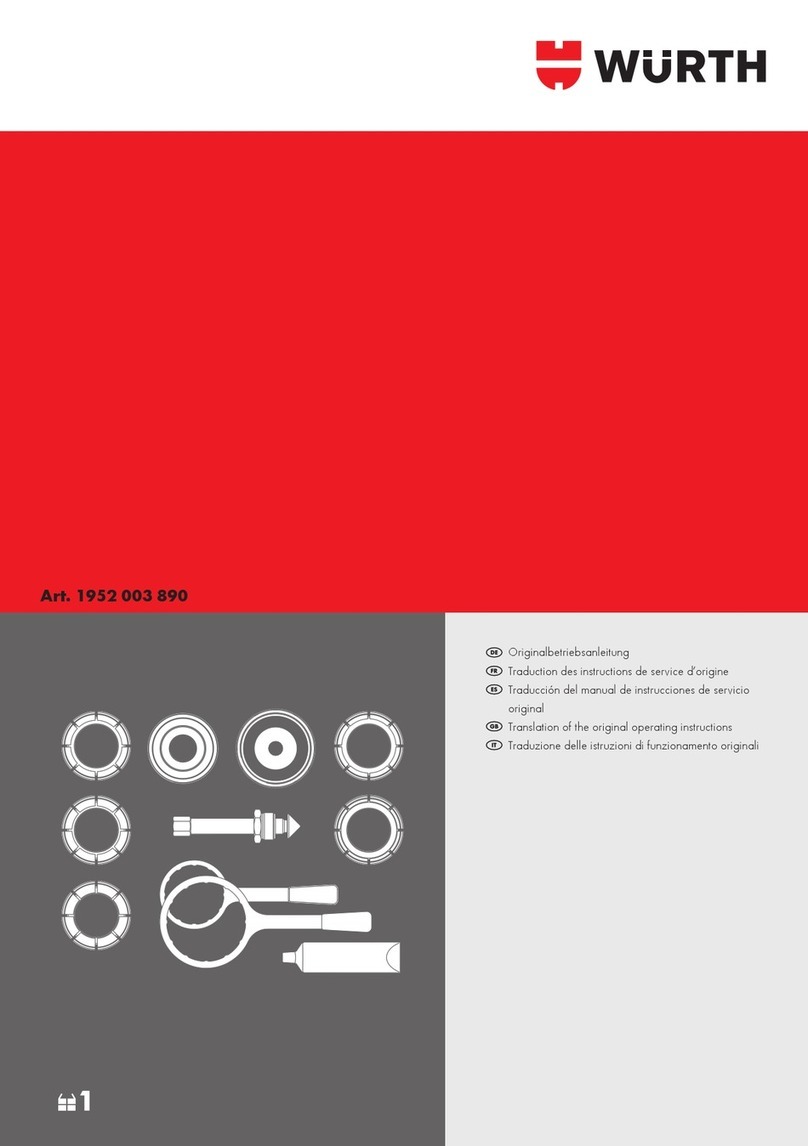Würth 1952 003 890 Translation of the original operating instructions