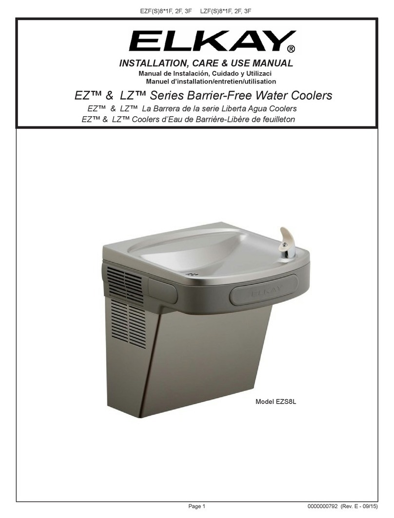 Elkay EZF8 1F Series Installation, care & use manual