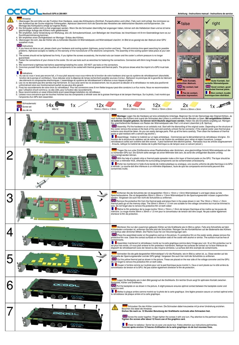Alphacool NexXxoS GPX-A 280-M01 User manual