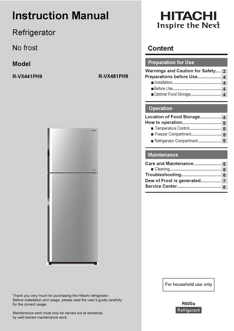 Hitachi R-VX441PH9 instruction manual