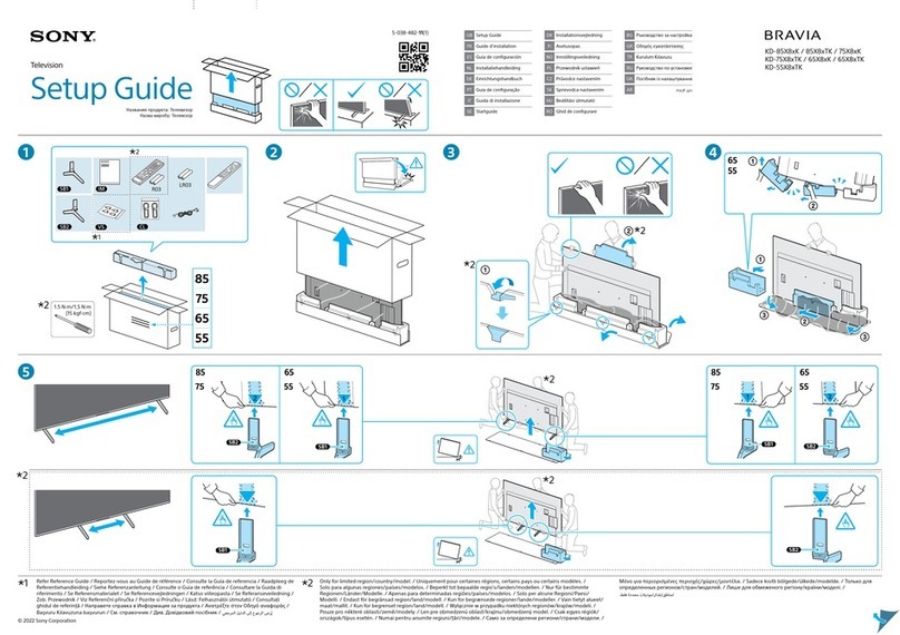 Sony KD-85X8 TK Series User manual