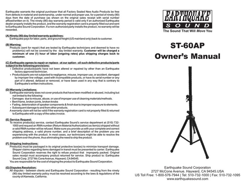 EarthQuake ST-60AP owner's manual