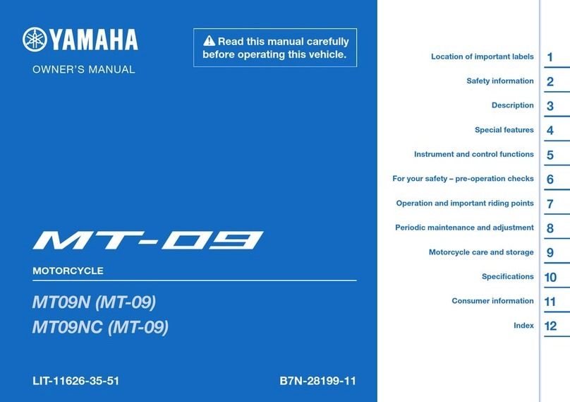 Yamaha MT09N owner's manual