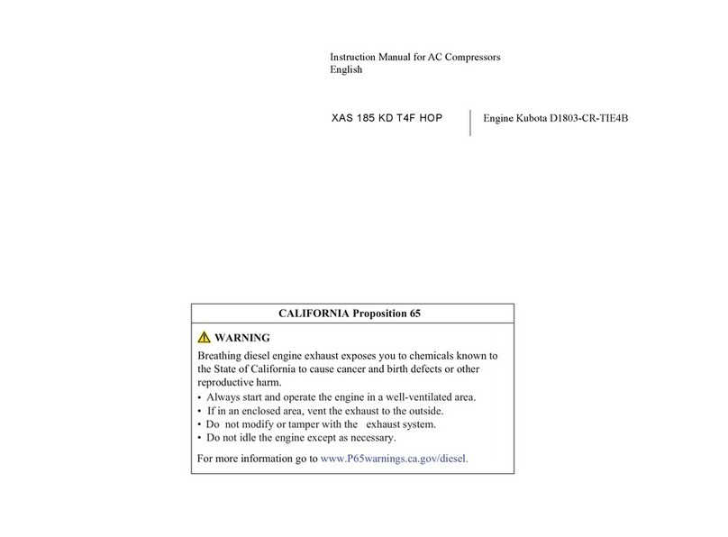 Atlas Copco XAS 185 KD T4F HOP User manual