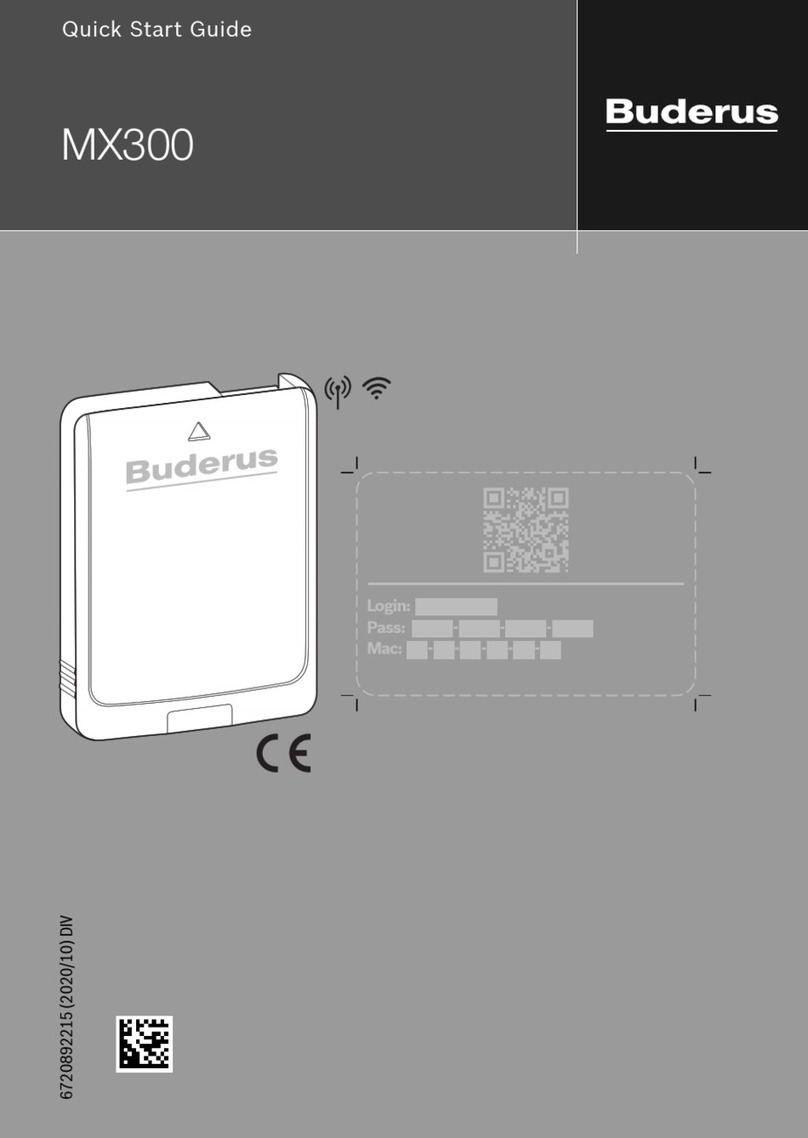 Buderus MX300 User manual