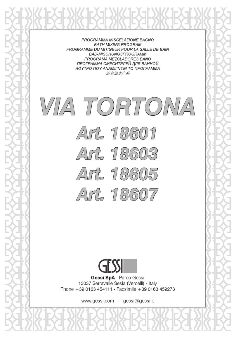 Gessi VIA TORTONA 18603 Bath Mixing Program Gessi VIA TORTONA 18603 Bath Mixing Program