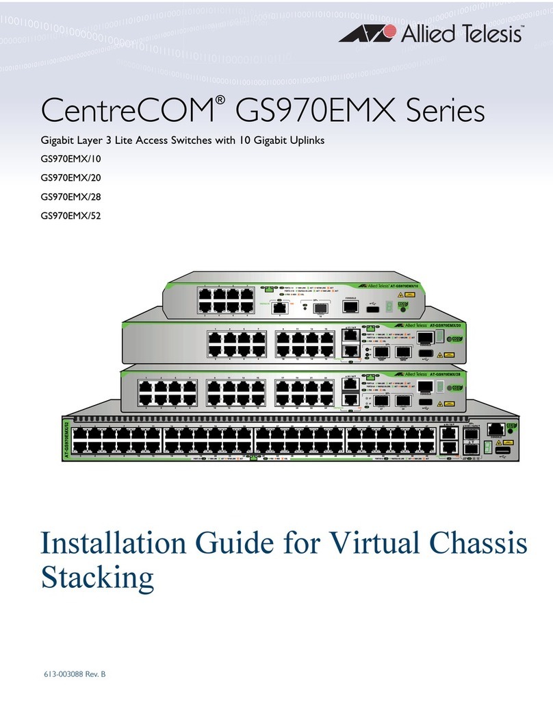 Allied Telesis CentreCOM GS970EMX/52 installation guide Allied Telesis CentreCOM GS970EMX/52 installation guide