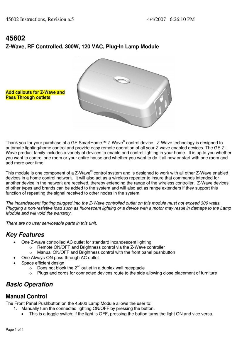 Jasco 45602 User manual