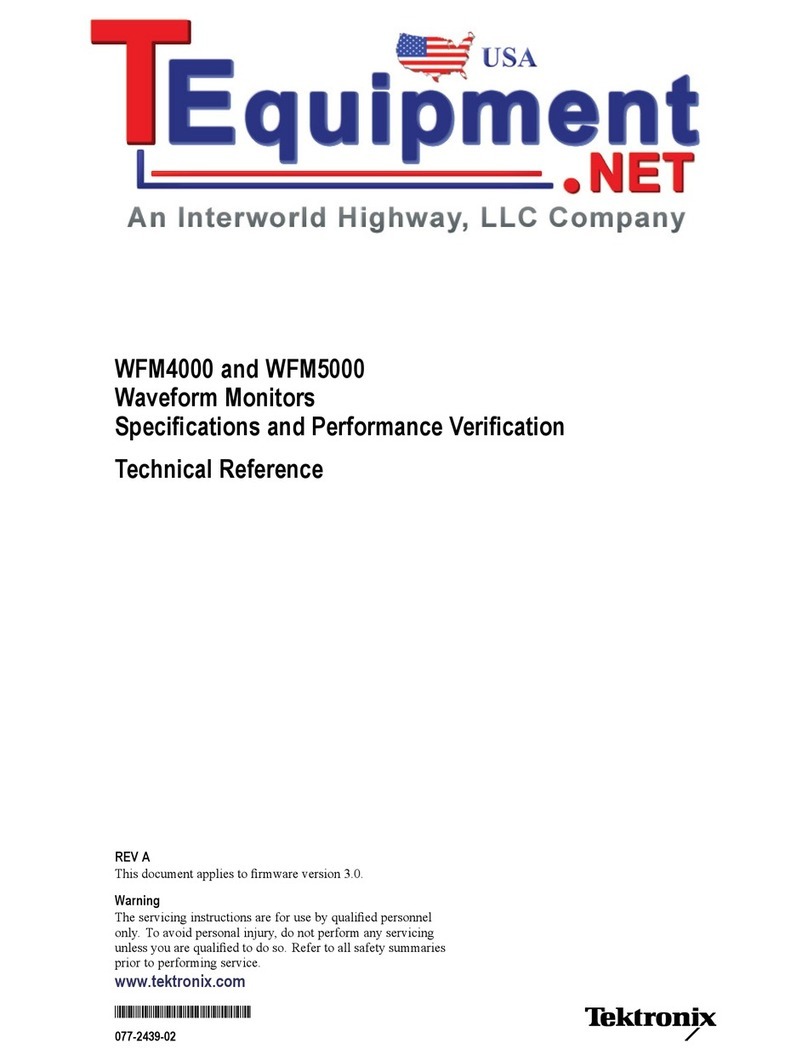 Tektronix WFM5000 Series Use and care manual