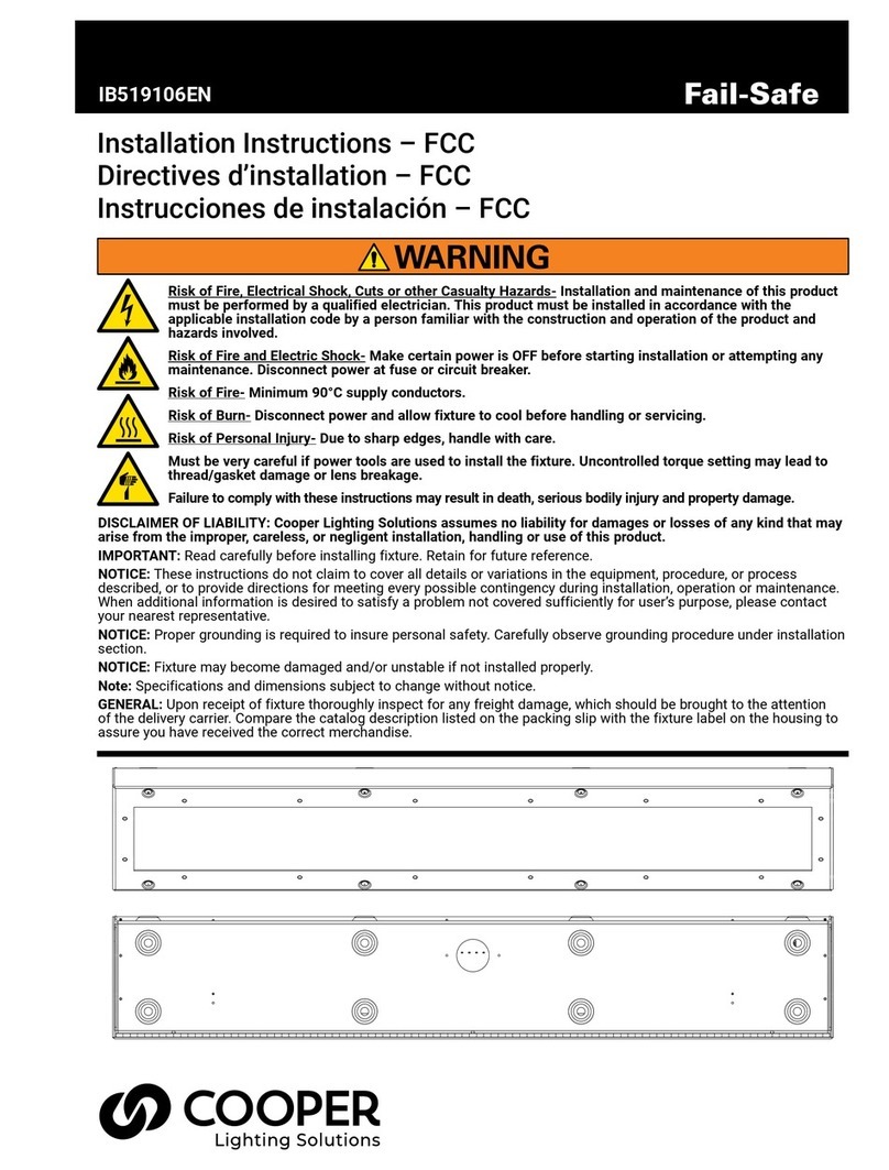 Cooper Lighting Solutions Fail-Safe FCC installation instructions
