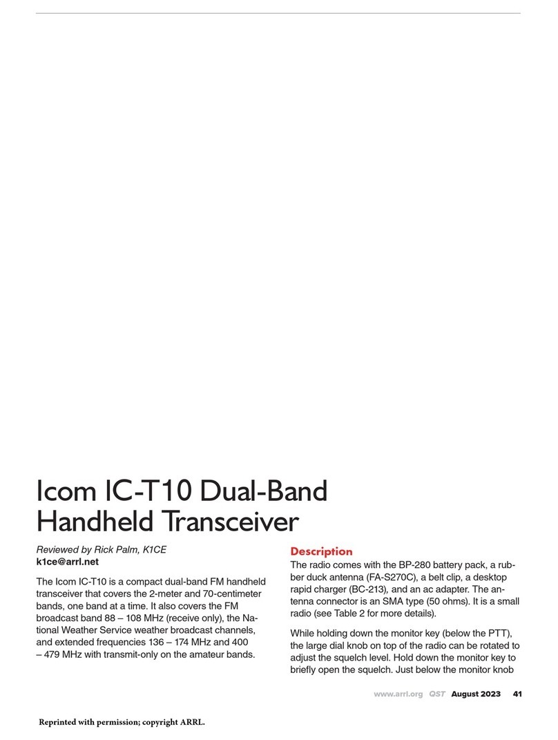 Icom IC-T10 User manual